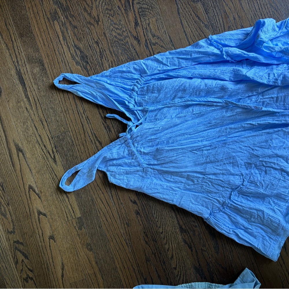 Light Blue Crinkled Dress